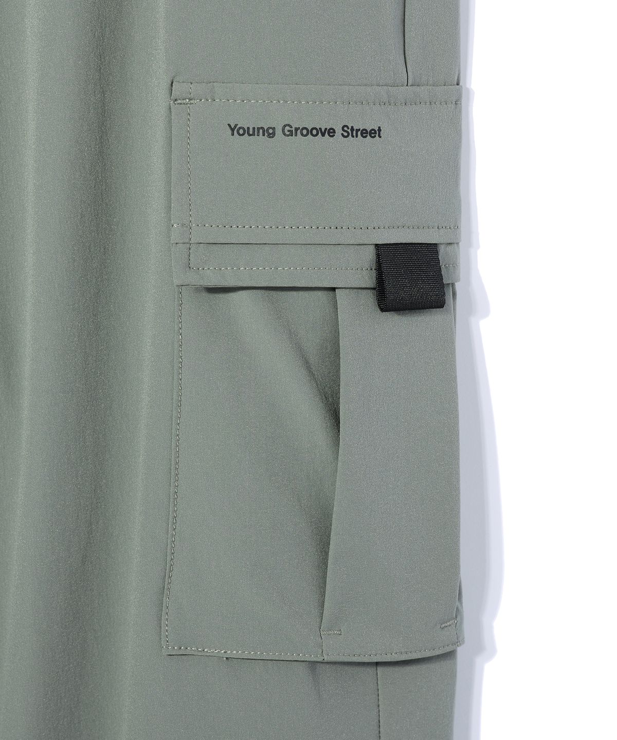 디스트나인(DISTN9NE) 와이드 나일론 카고 팬츠 LIGHT KHAKI (LO8PU788-047)