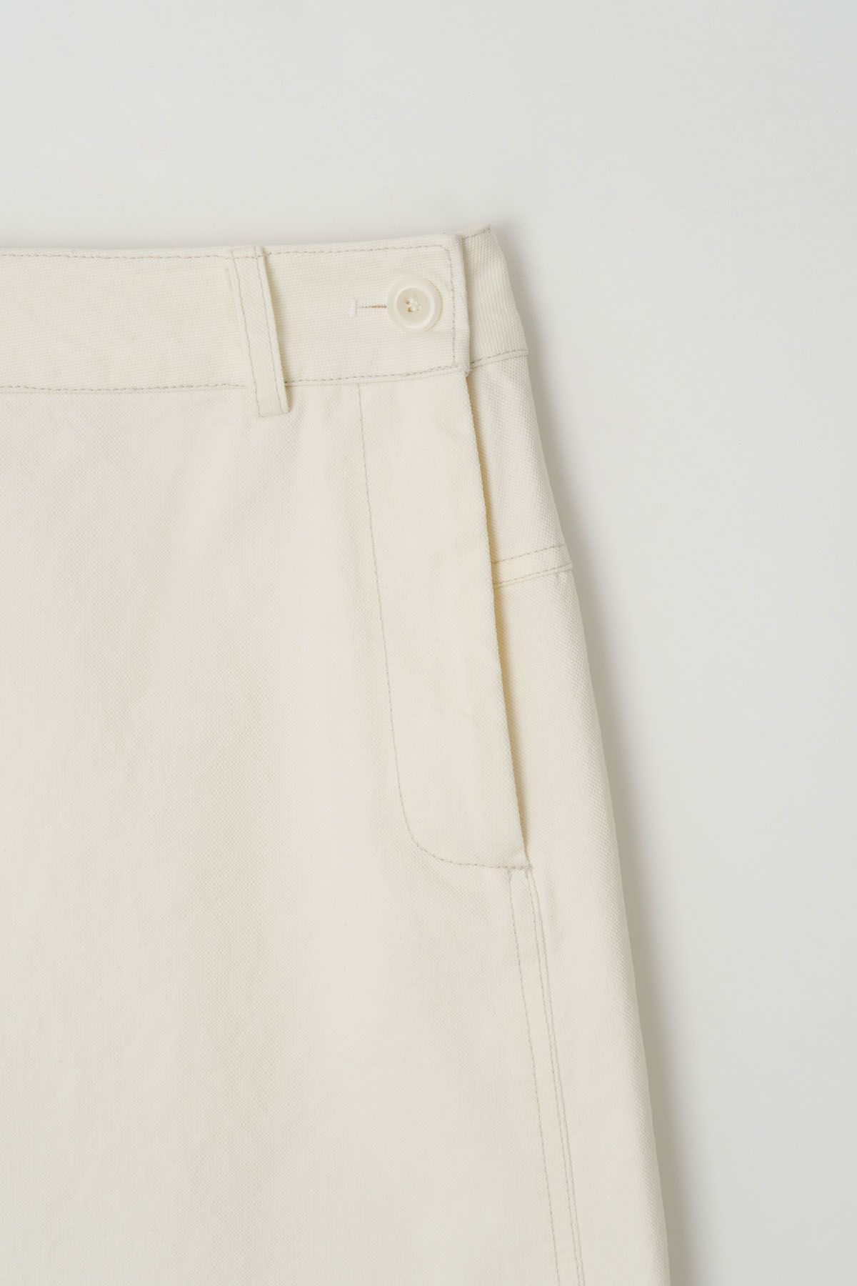더페니(THE PENNY) STITCH MIDI SKIRT - Ivory