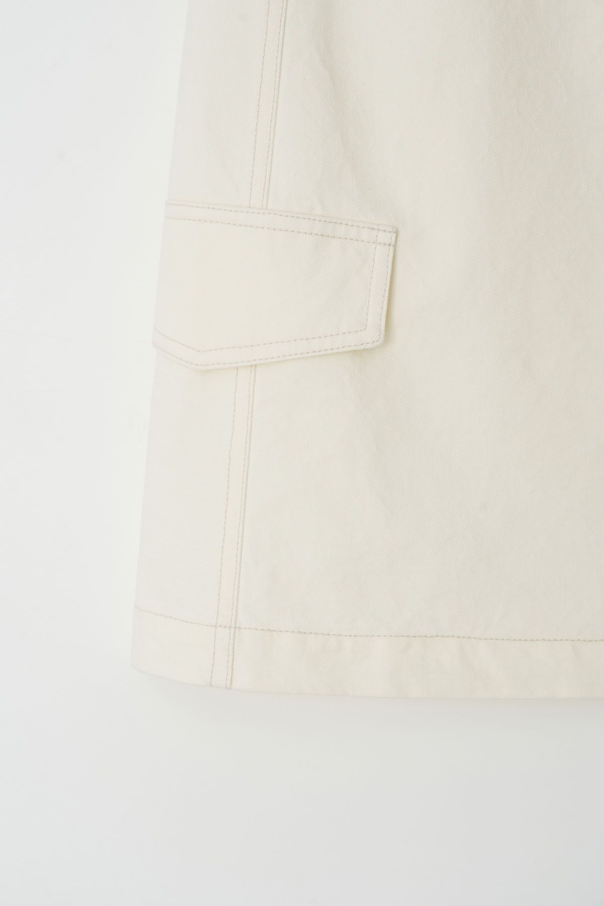 더페니(THE PENNY) STITCH MIDI SKIRT - Ivory