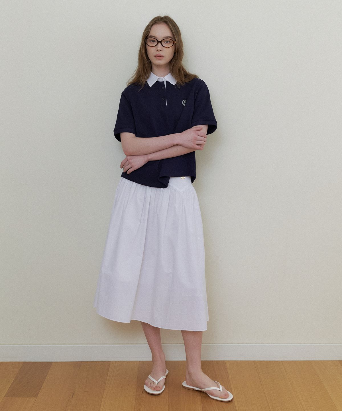 더페니(THE PENNY) MAY SHIRRING SKIRT - Ivory