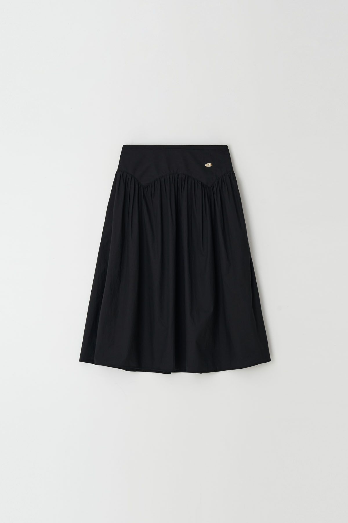 더페니(THE PENNY) MAY SHIRRING SKIRT - Black