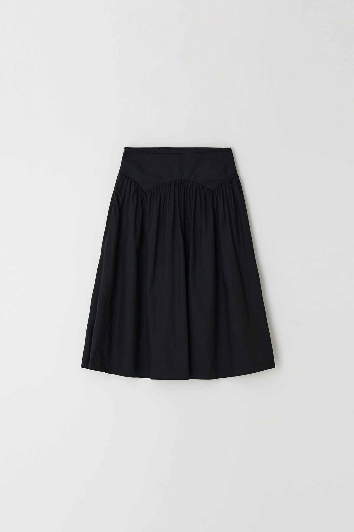 더페니(THE PENNY) MAY SHIRRING SKIRT - Black