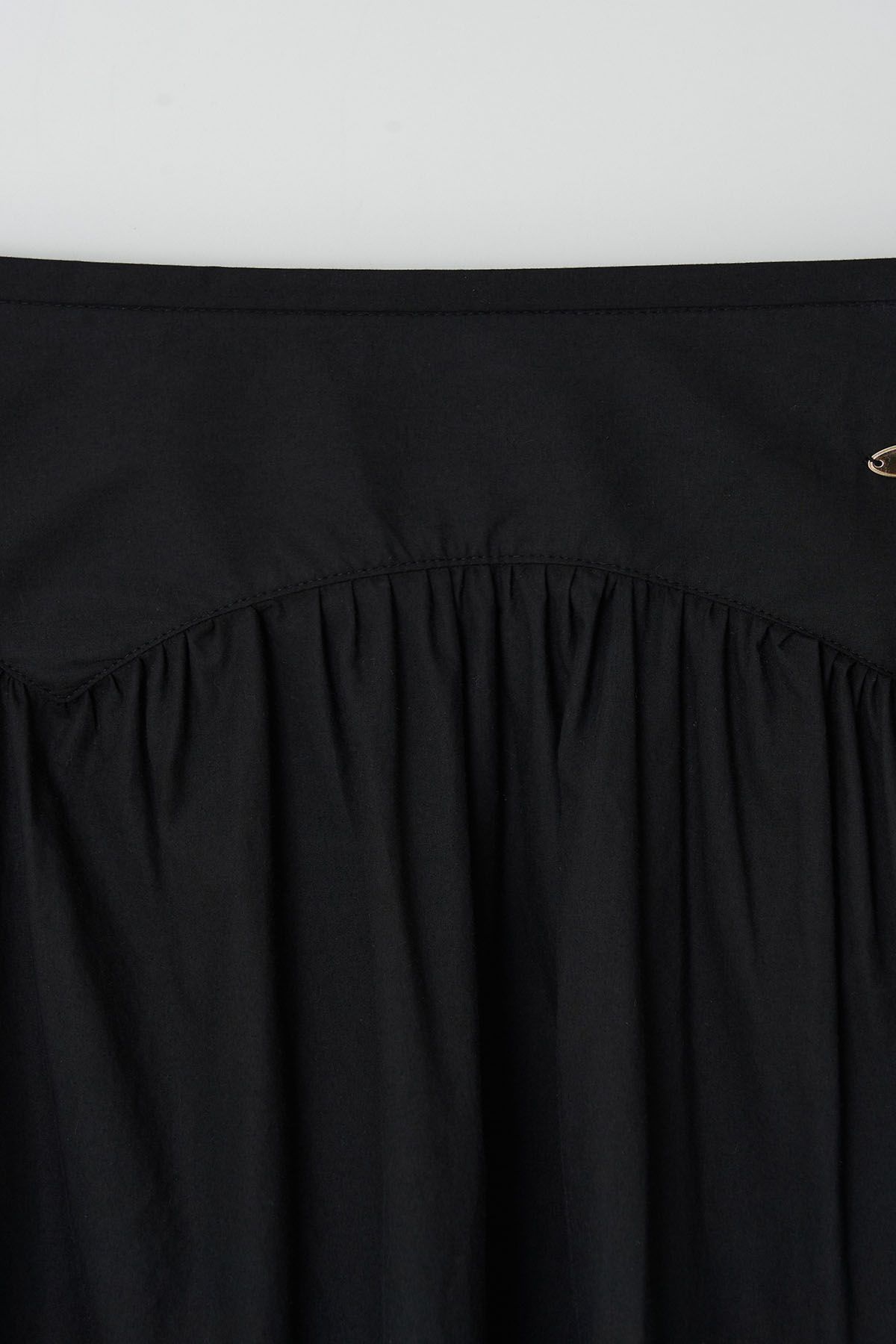 더페니(THE PENNY) MAY SHIRRING SKIRT - Black