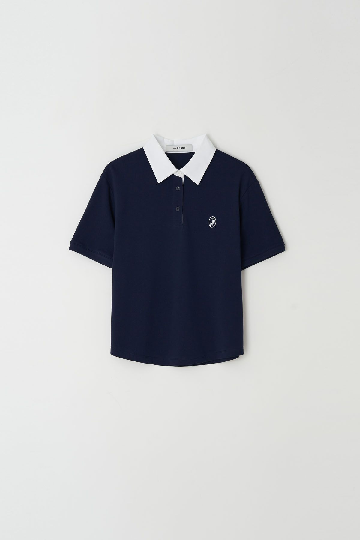 더페니(THE PENNY) PIGUE HAIF TEE - Navy