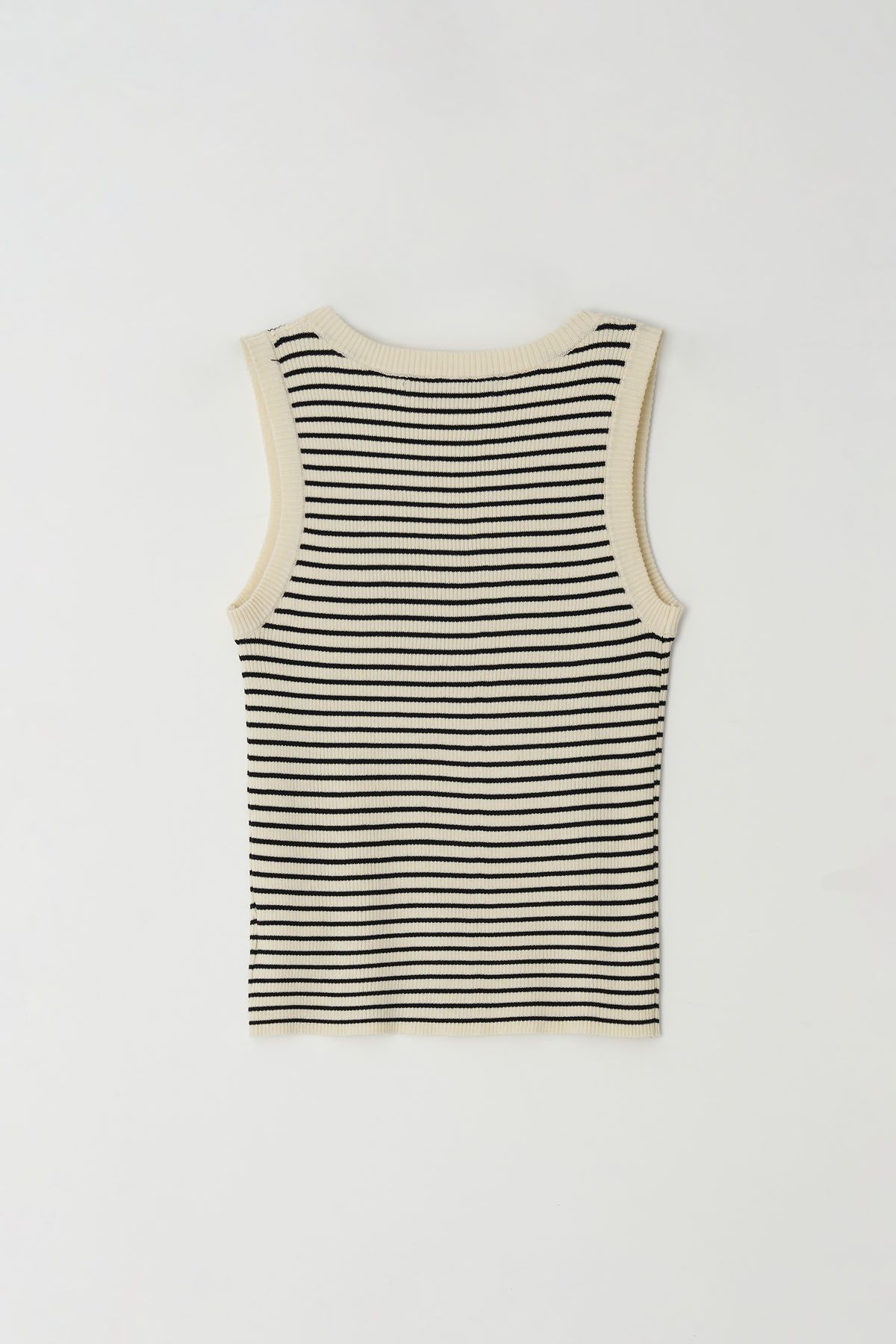 더페니(THE PENNY) STRIPE SLEEVELESS KNIT - Cream