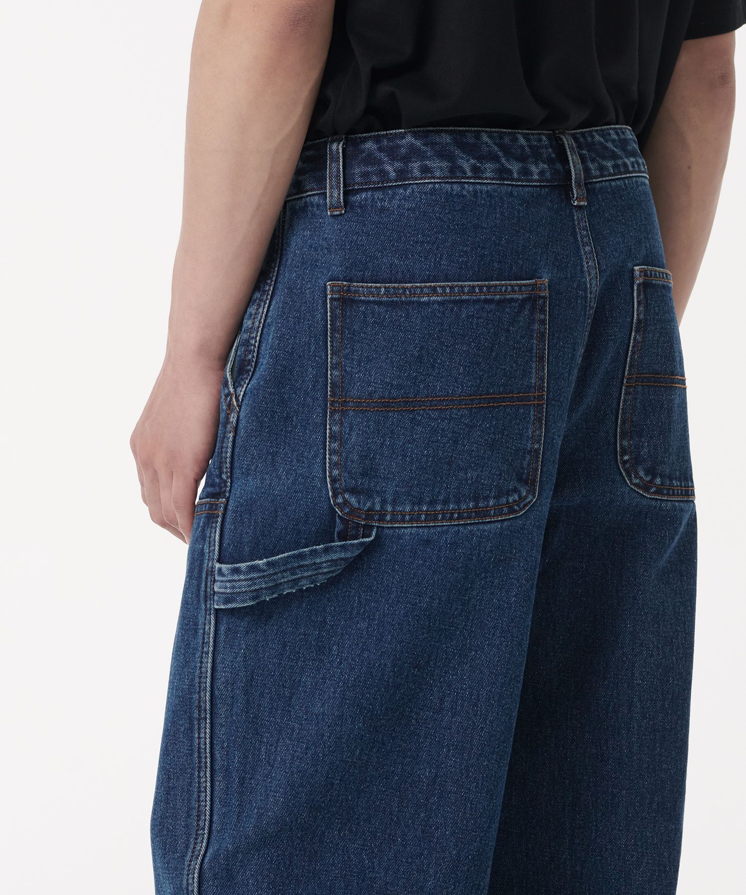 ★MUSINSA STANDARD★ Denim wide double knee carpenter pants MUSINSA | MUSINSA STANDARD Denim wide double knee carpenter