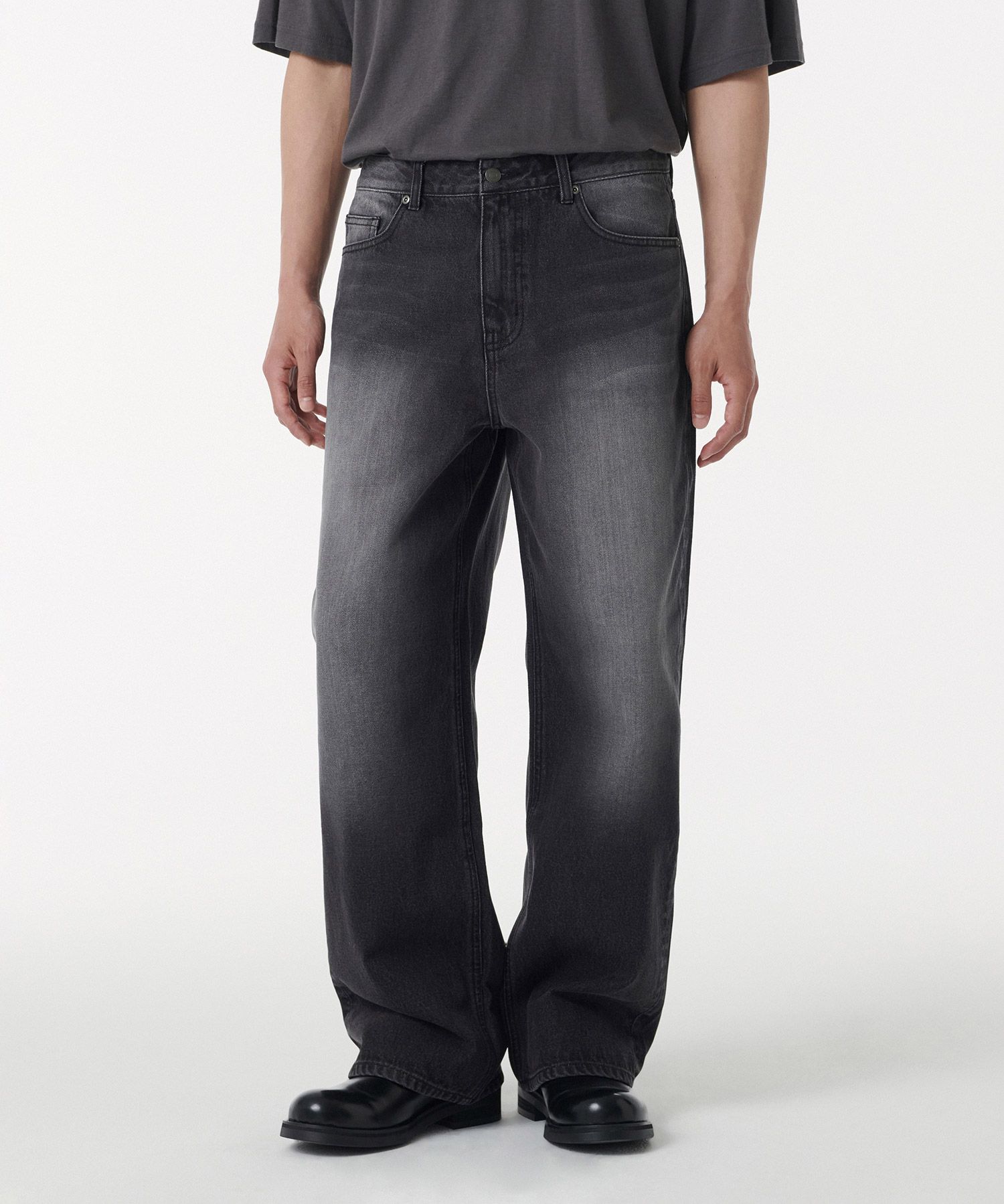 ★MUSINSA STANDARD★ Big wide denim pants black MMDNP520-BK MUSINSA | MUSINSA STANDARD [Cool Standard] Big Brush Extra