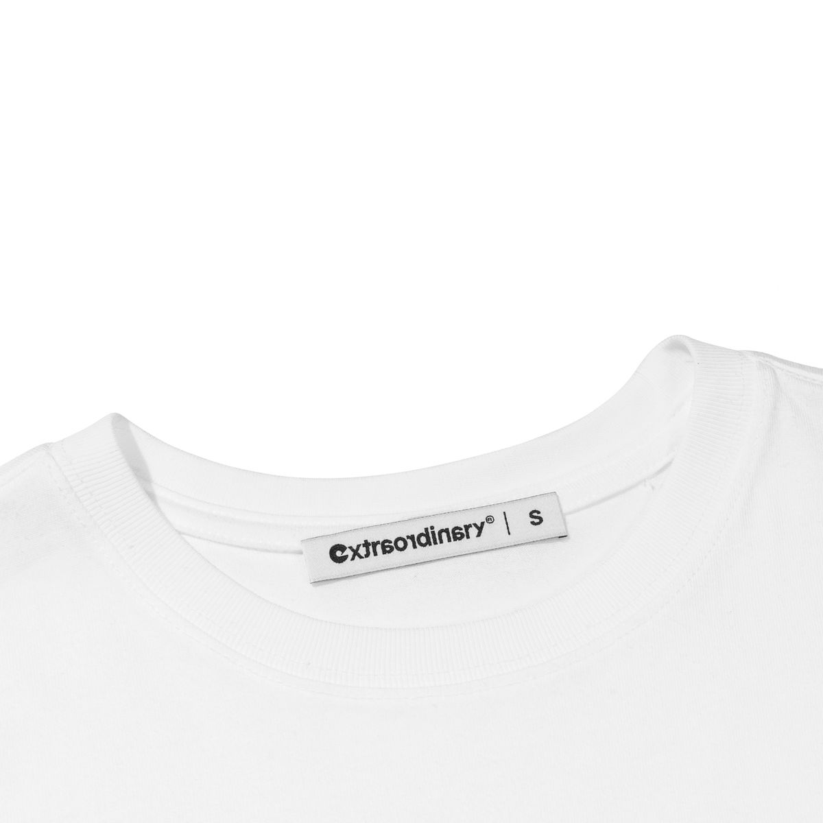 엑스트라오디너리(EXTRAORDINARY) WOMEN BASIC LOGO TEE   OFF WHITE