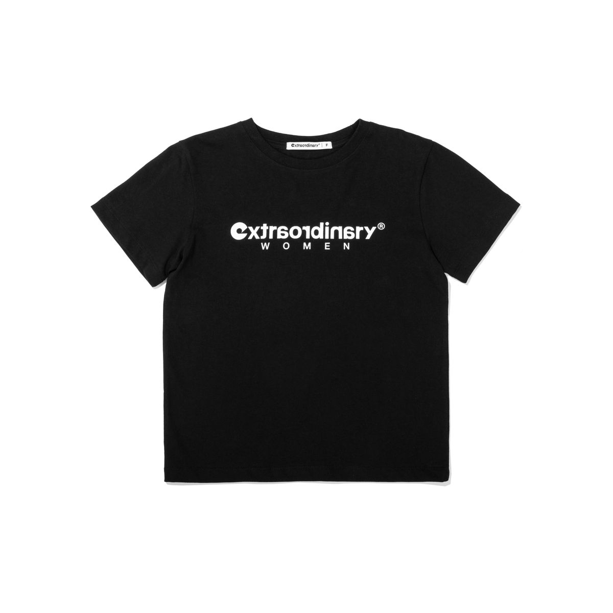 엑스트라오디너리(EXTRAORDINARY) WOMEN BASIC LOGO TEE   BLACK