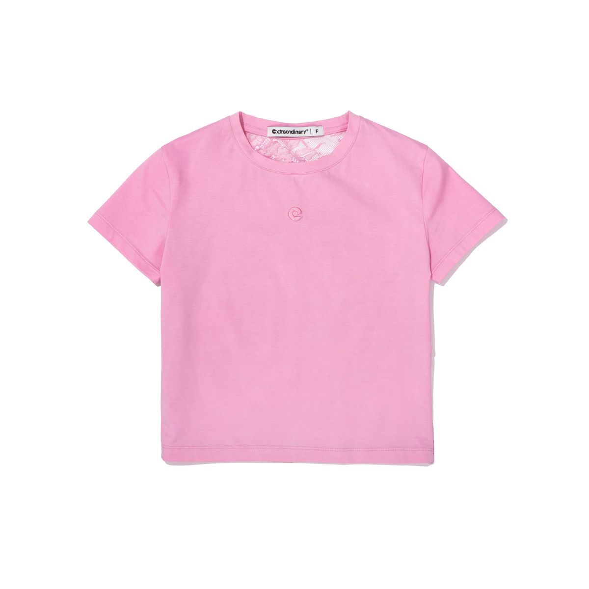 엑스트라오디너리(EXTRAORDINARY) WOMEN  SYMBOL LACE TEE   PINK