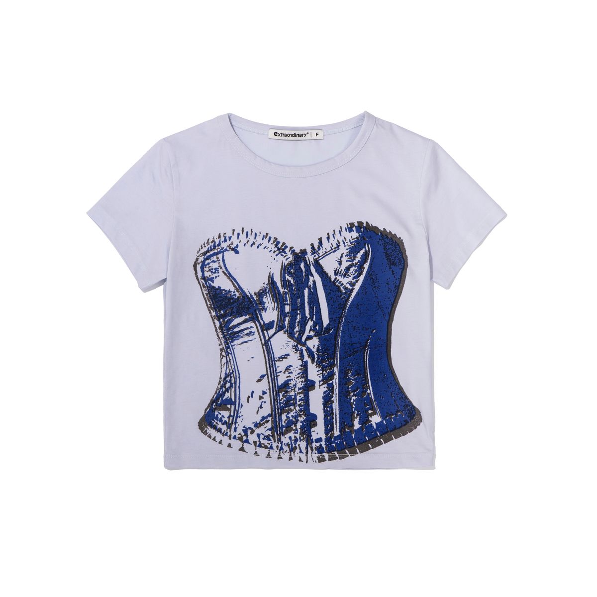 엑스트라오디너리(EXTRAORDINARY) WOMEN BUSTIER TEE   L/BLUE