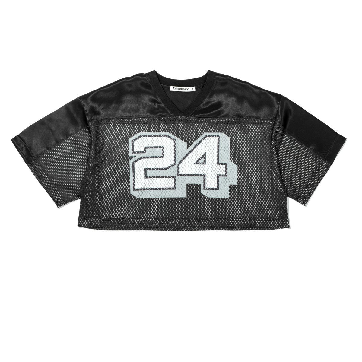 엑스트라오디너리(EXTRAORDINARY) WOMEN MASH CROP JERSEY   BLACK