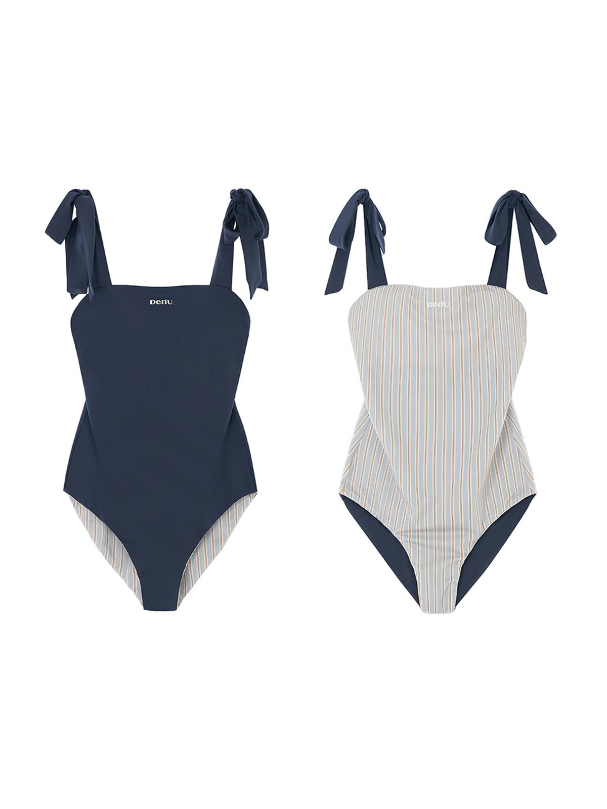 데누(DENU) [아울렛] Litton Reversible Swim Suit [Navy]