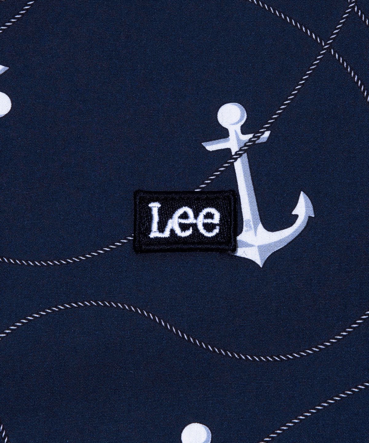 리(LEE) 앵커 프린트 반팔 셔츠 네이비