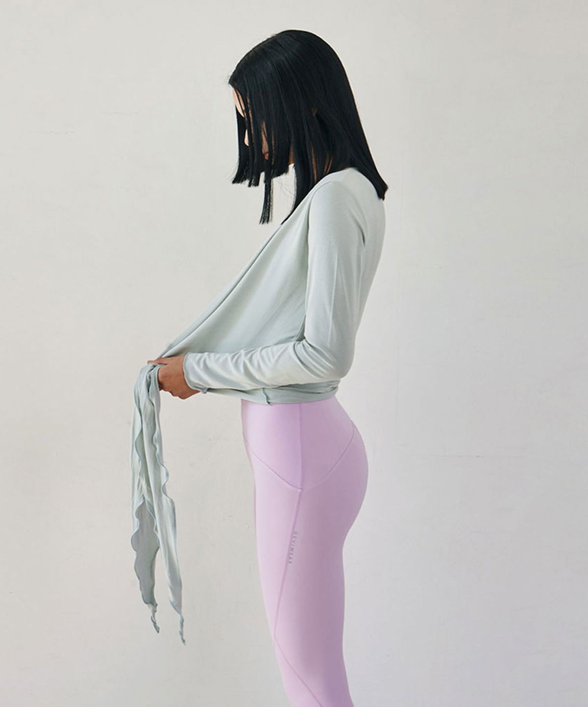 데비웨어(DEVIWEAR) 여성 요가복 DEVI-O0017-민트 필라테스 트리플 트위스트 롱 가디건