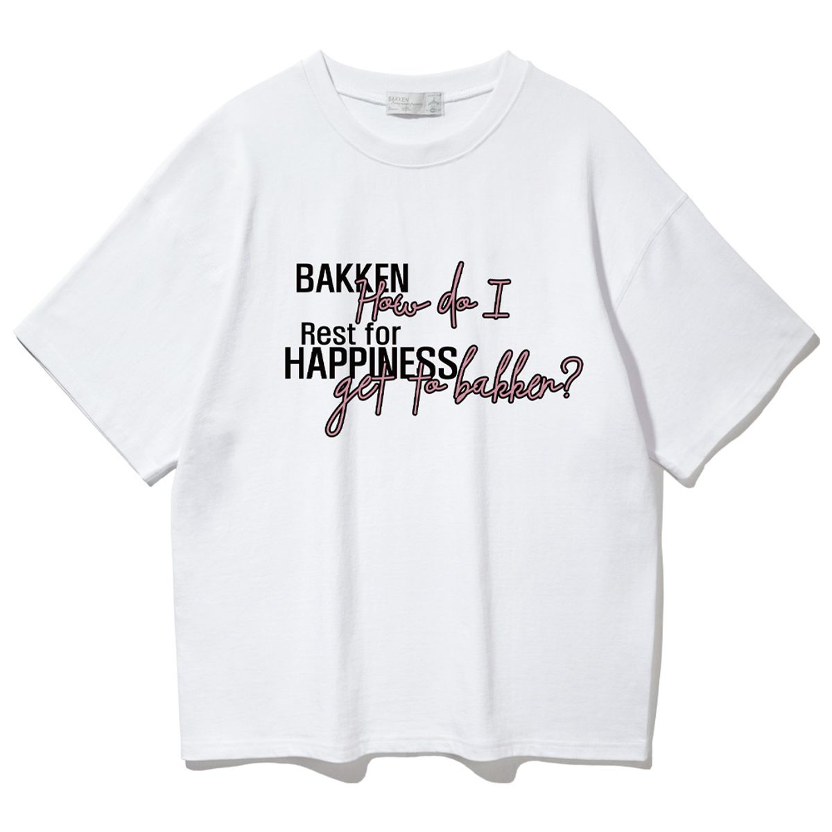 바켄(BAKKEN) Happiness 반팔티셔츠 BK3987_화이트