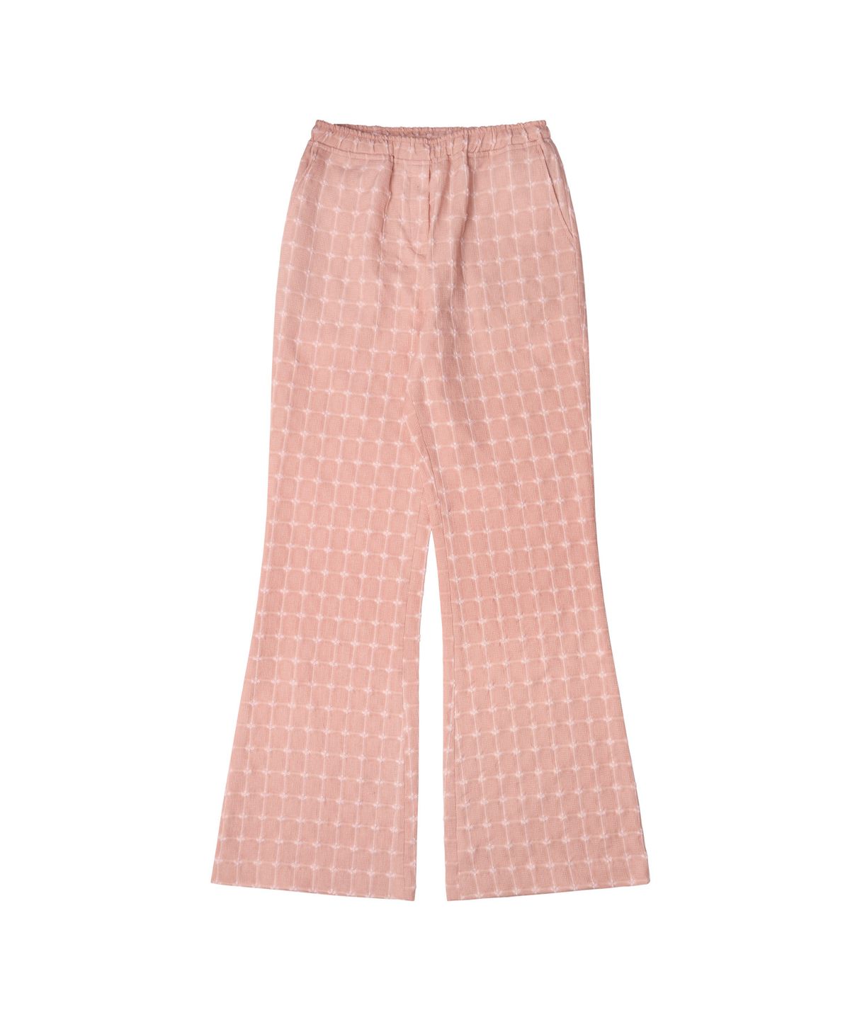 반원 아틀리에(VANONE ATELIER) P3195 플라워 부츠컷 팬츠_Pink