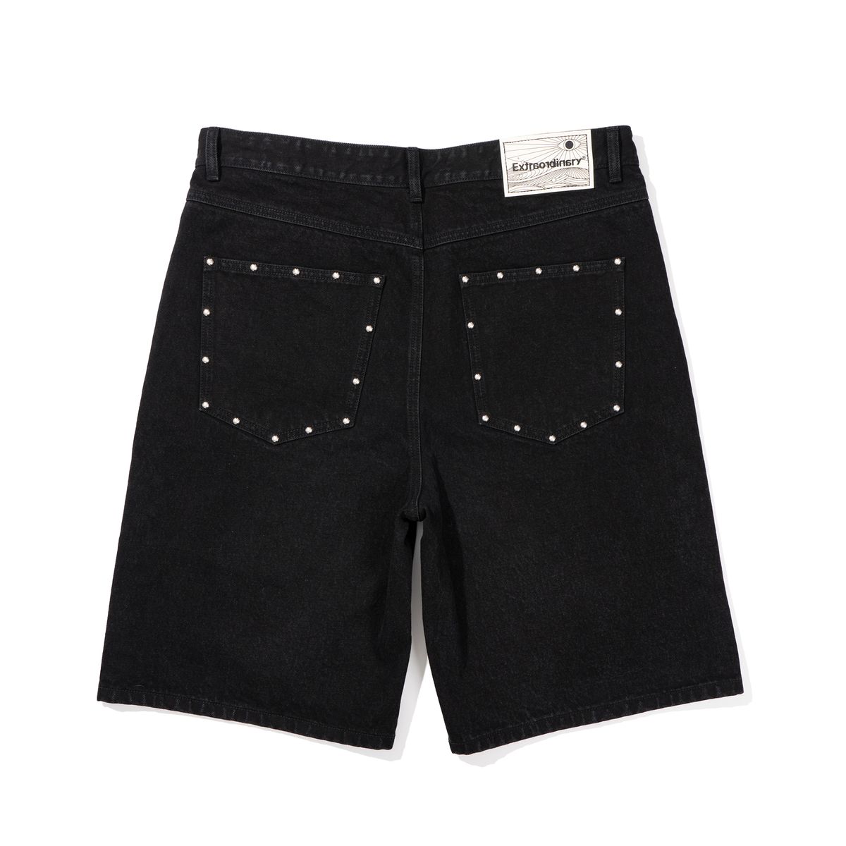 엑스트라오디너리(EXTRAORDINARY) STUDS DENIM SHORTS   BLACK
