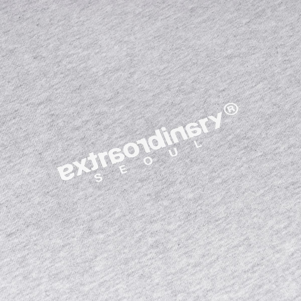 엑스트라오디너리(EXTRAORDINARY) 헤비코튼  BASIC SMALL LOGO TEE   M/GREY
