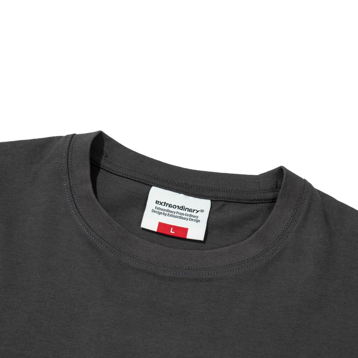 엑스트라오디너리(EXTRAORDINARY) 헤비코튼  EX VINTAGE LOGO TEE   CHARCOAL