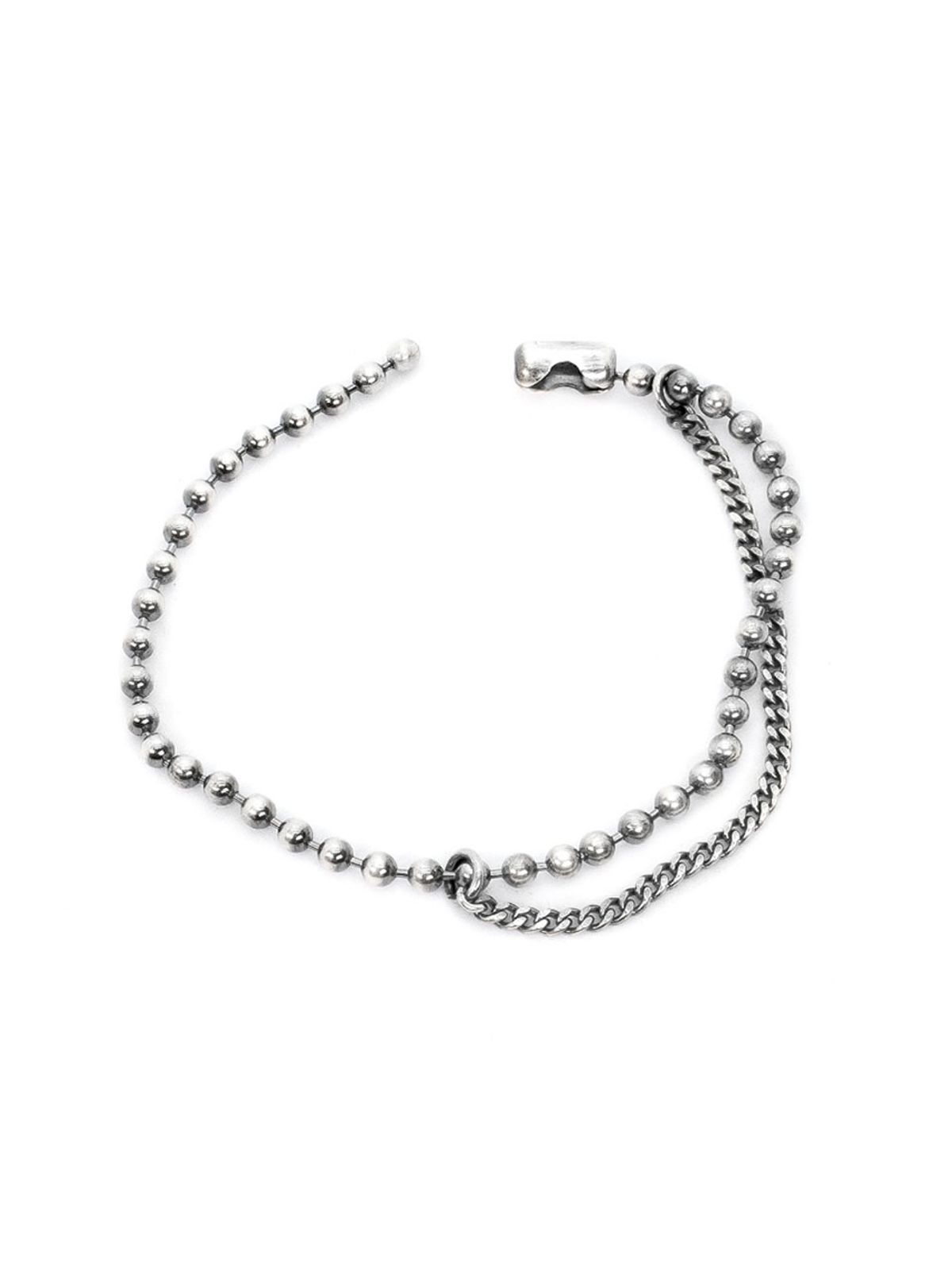 하랑(HARANG) HR 197B_Silver Double Chain Bracelet