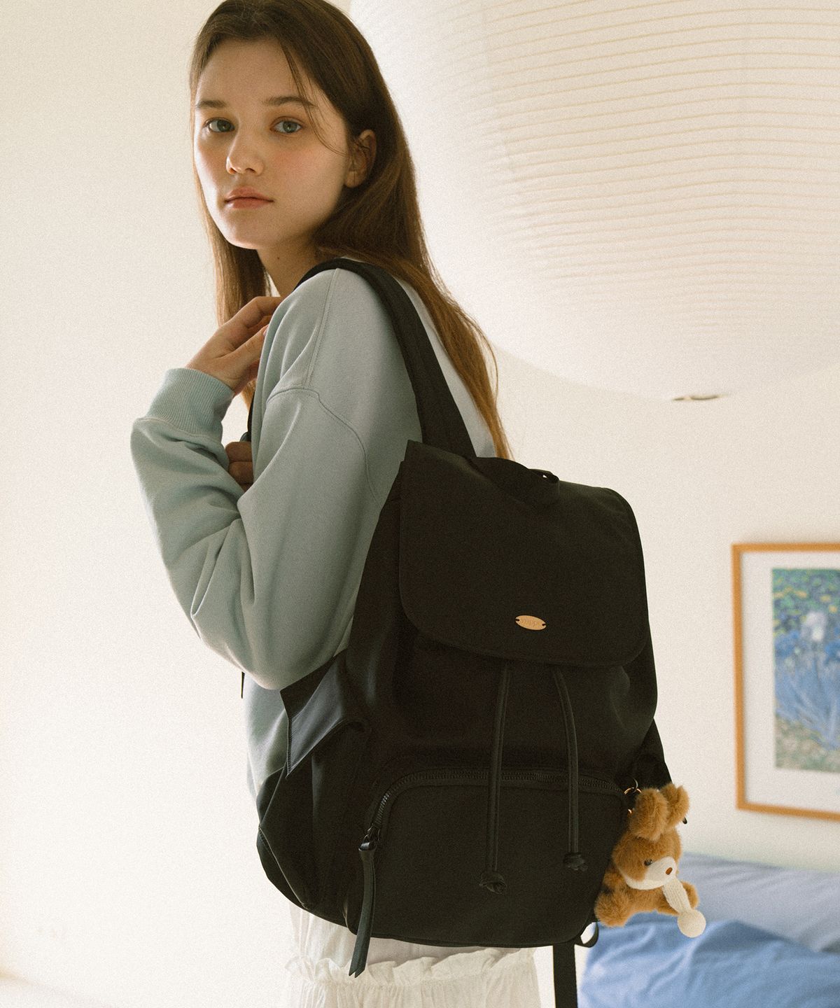 엽페(YUPPE) POCKET NYLON BACKPACK_BLACK