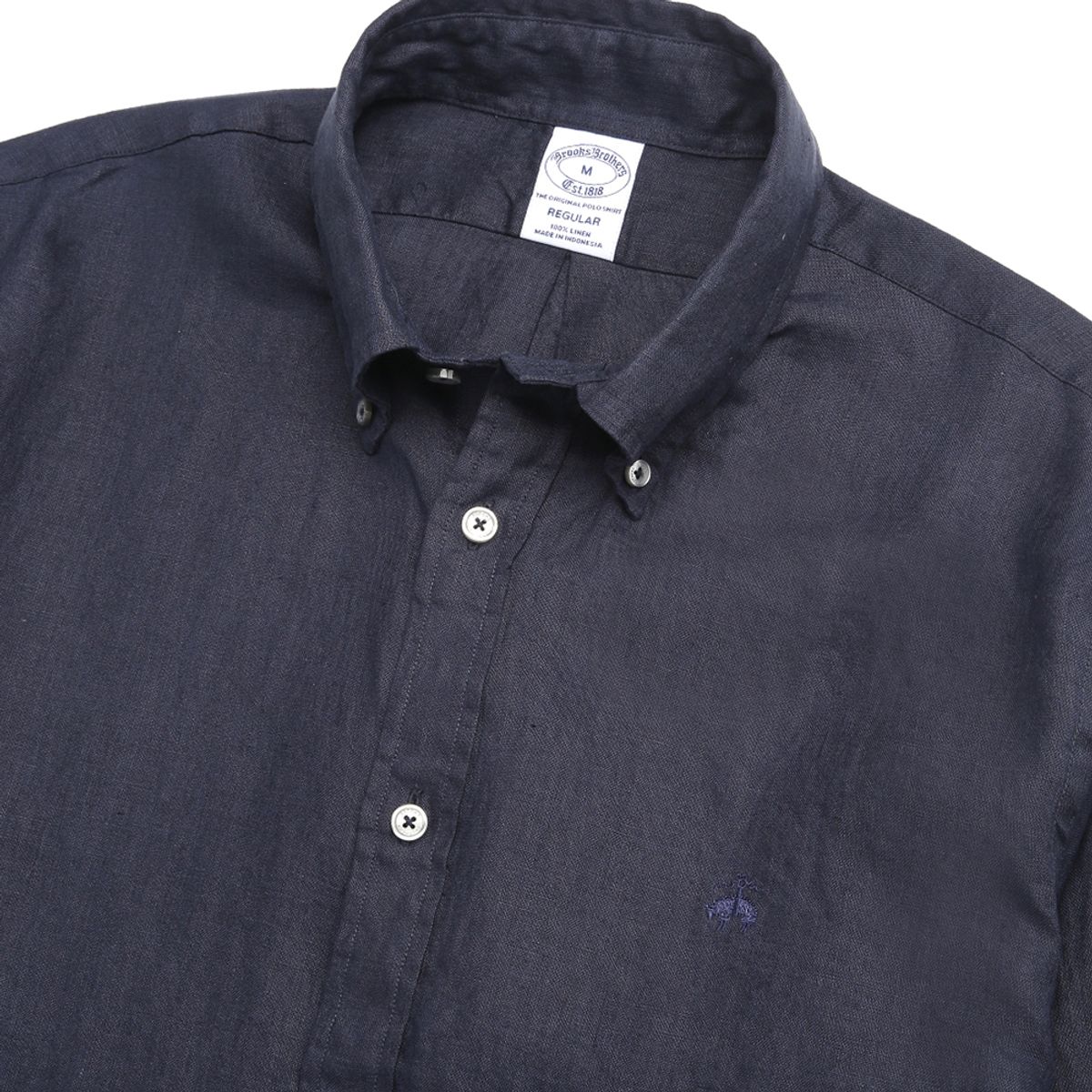 브룩스 브라더스(BROOKS BROTHERS) 배어드 맥넛 아이리쉬 린넨 셔츠 (네이비) (BBTHMM0411QEM)