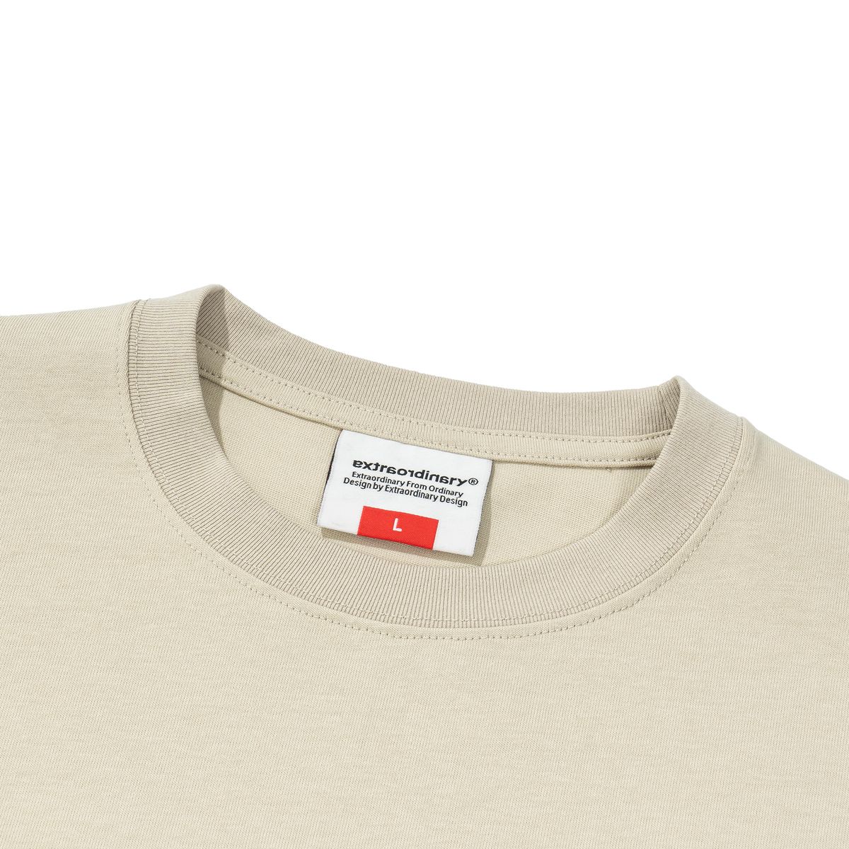 엑스트라오디너리(EXTRAORDINARY) 헤비코튼  MISCHIEVOUS BOY TEE   BEIGE