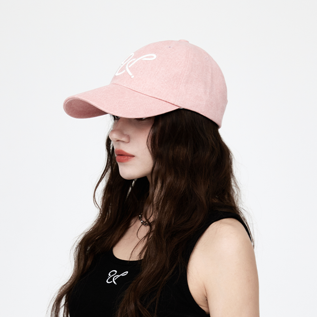 유룩(ULUK) 시그니처 로고 볼캡_Salmon