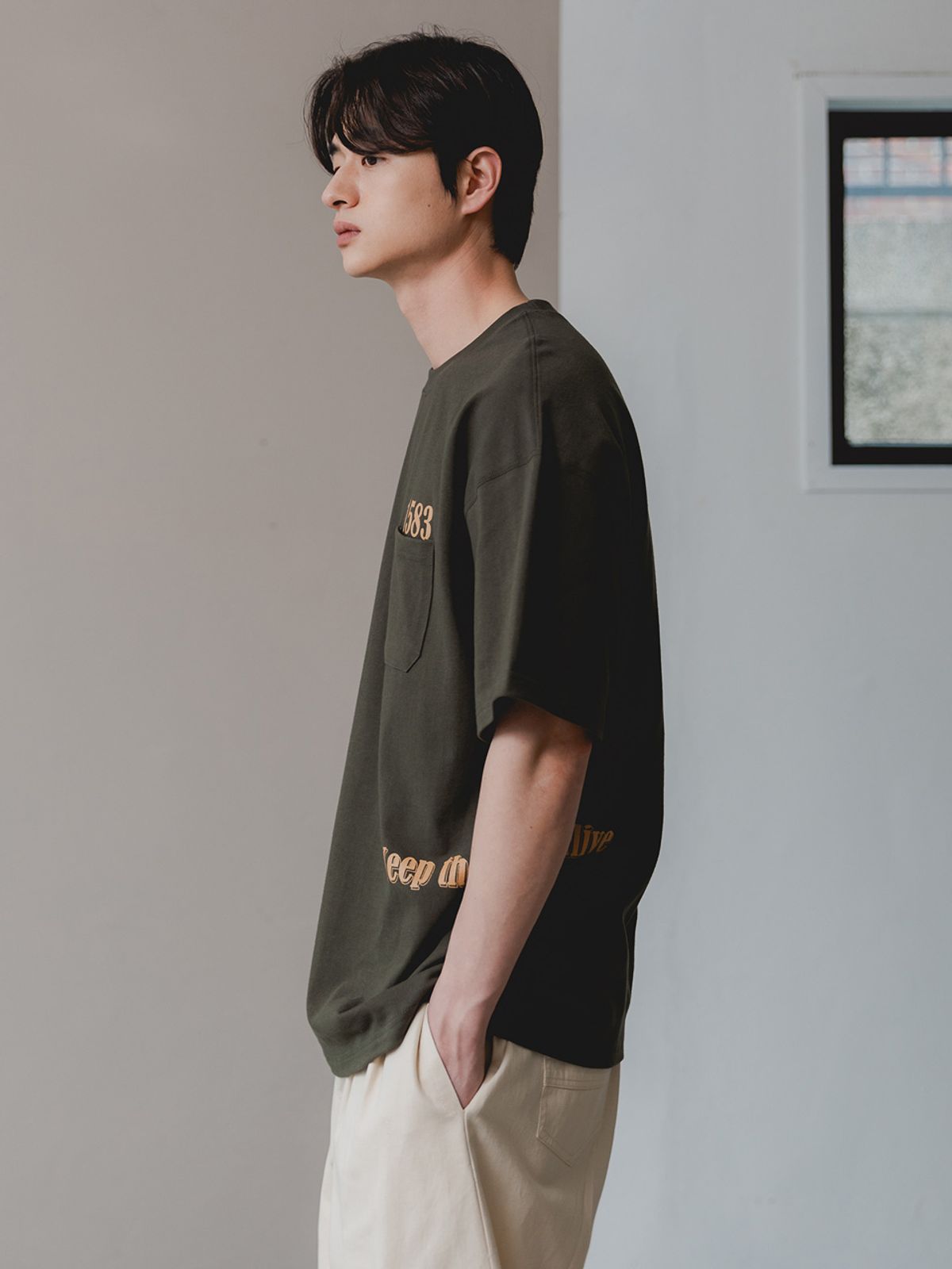 바켄(BAKKEN) 1583 Pocket 반팔티셔츠 BK3991_카키