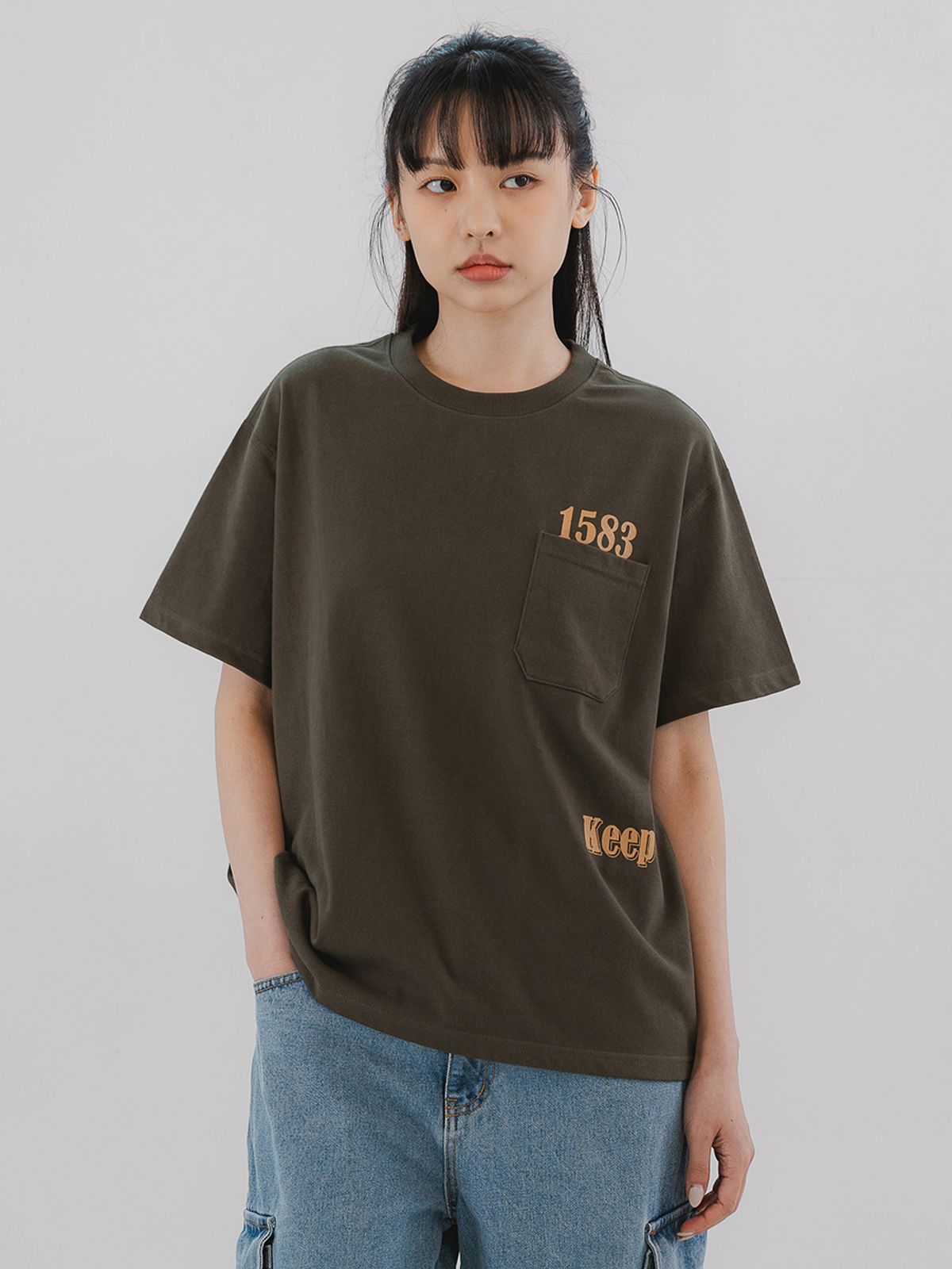 바켄(BAKKEN) 1583 Pocket 반팔티셔츠 BK3991_카키