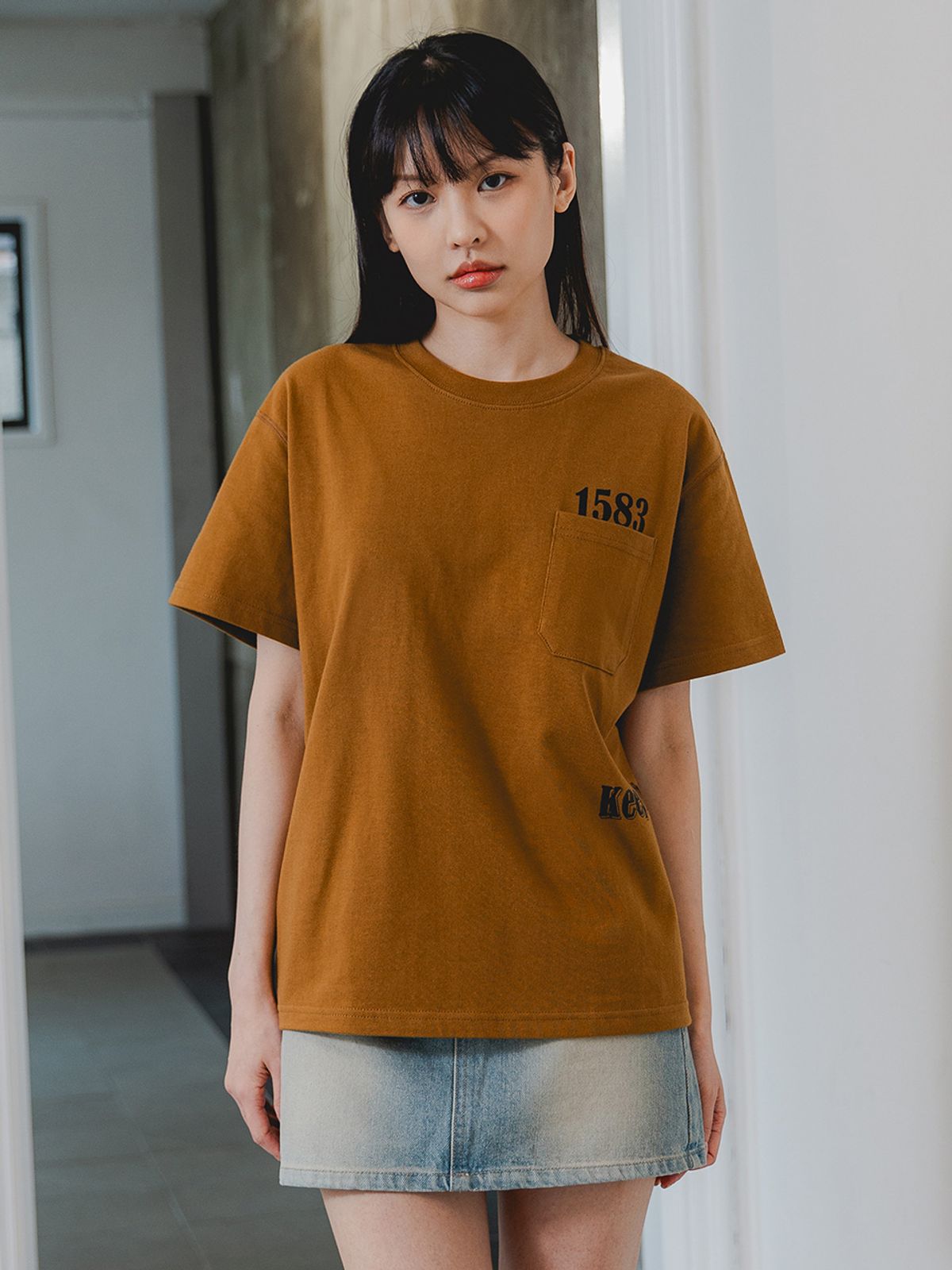 바켄(BAKKEN) 1583 Pocket 반팔티셔츠 BK3991_머스터드