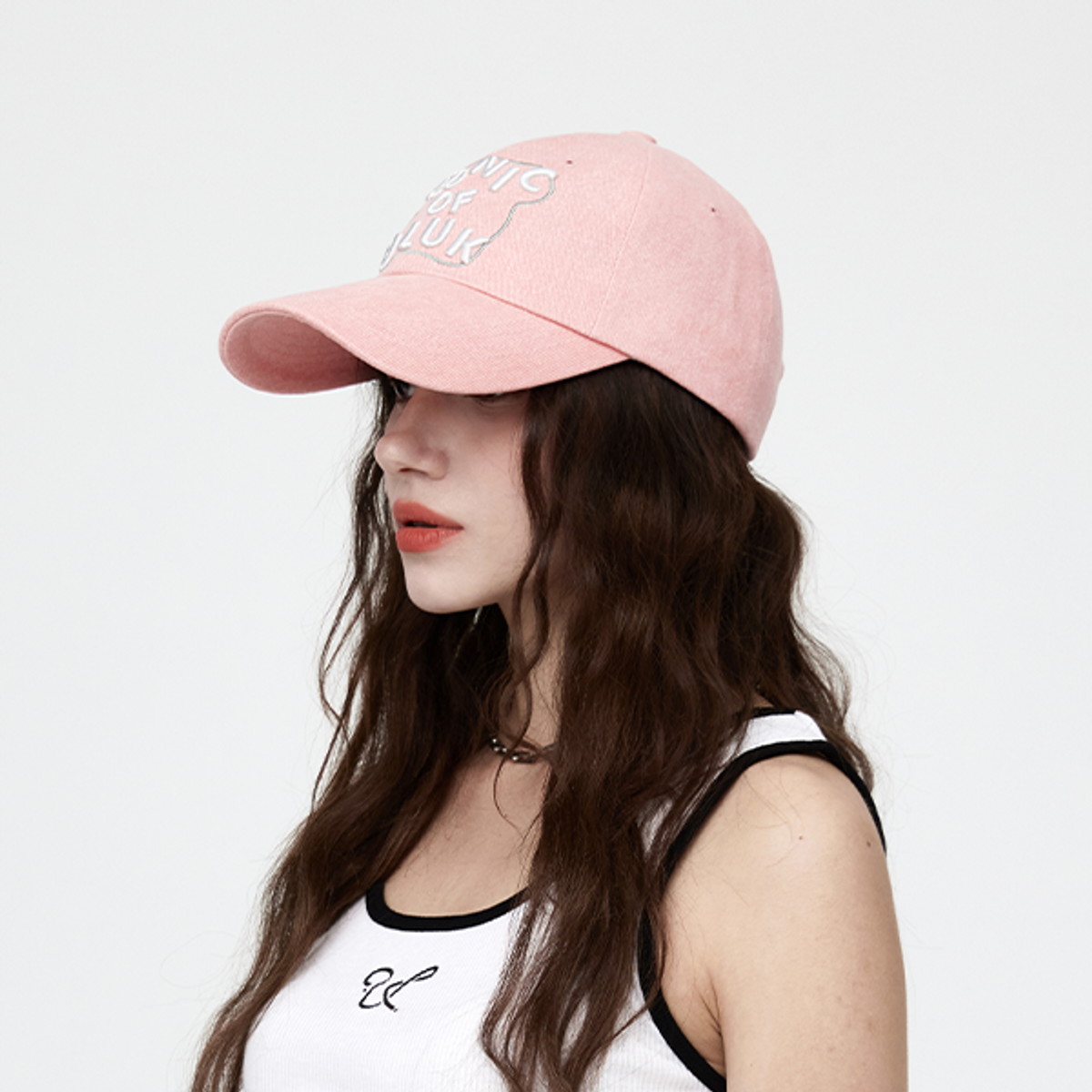 유룩(ULUK) 아이코닉 믹스 볼캡_Salmon