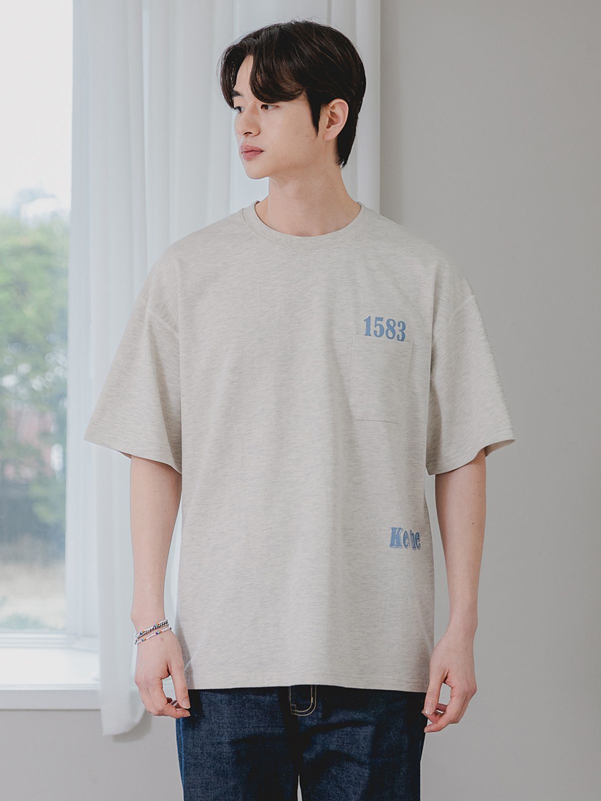 바켄(BAKKEN) 1583 Pocket 반팔티셔츠 BK3991_오트밀