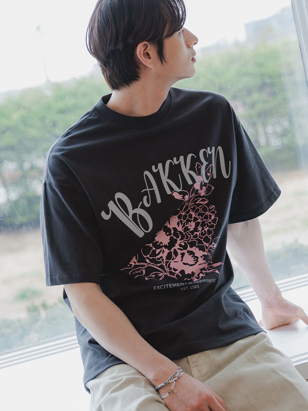 바켄(BAKKEN) Blossom 반팔티셔츠 BK3996_차콜