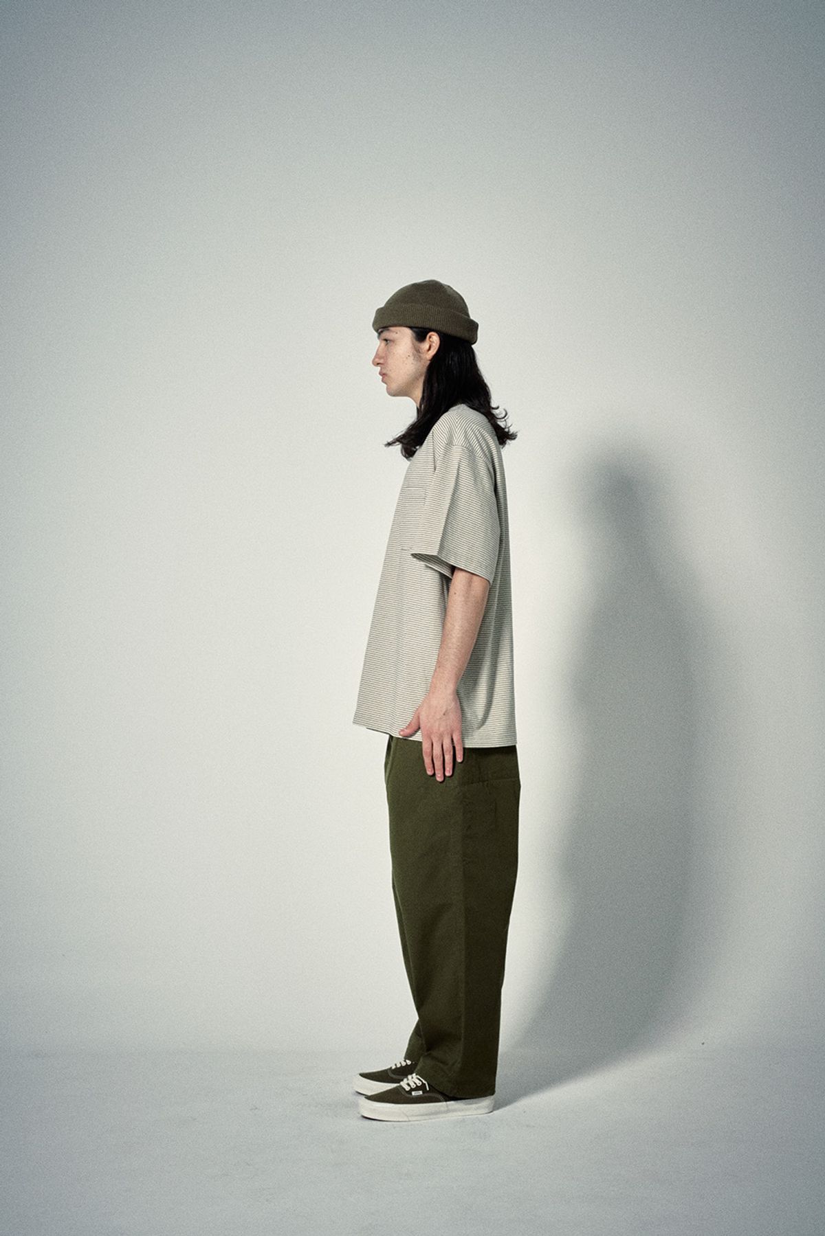 히즈핸더(HISHANDER) MULTI POCKET WIDE PANTS [Olive]