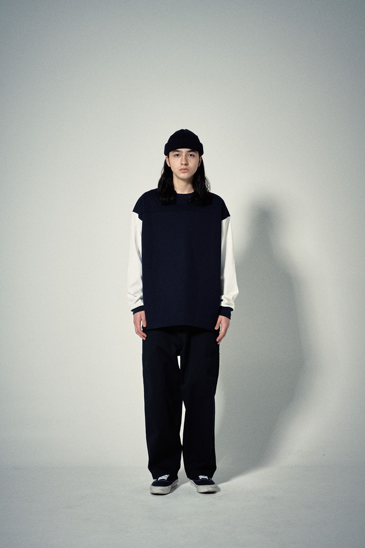히즈핸더(HISHANDER) MULTI POCKET WIDE PANTS [Dark Navy]