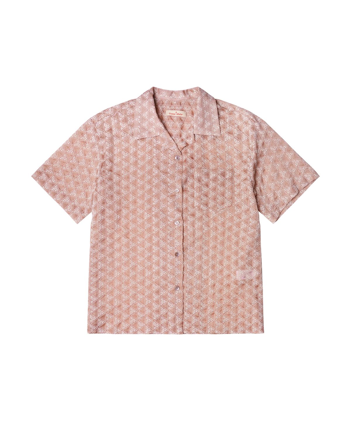 반원 아틀리에(VANONE ATELIER) A3476 플라워 오픈 칼라 셔츠_Indie pink