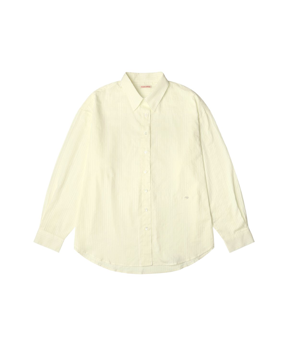 반원 아틀리에(VANONE ATELIER) A3479 시스루 스트라이프 셔츠_Cream