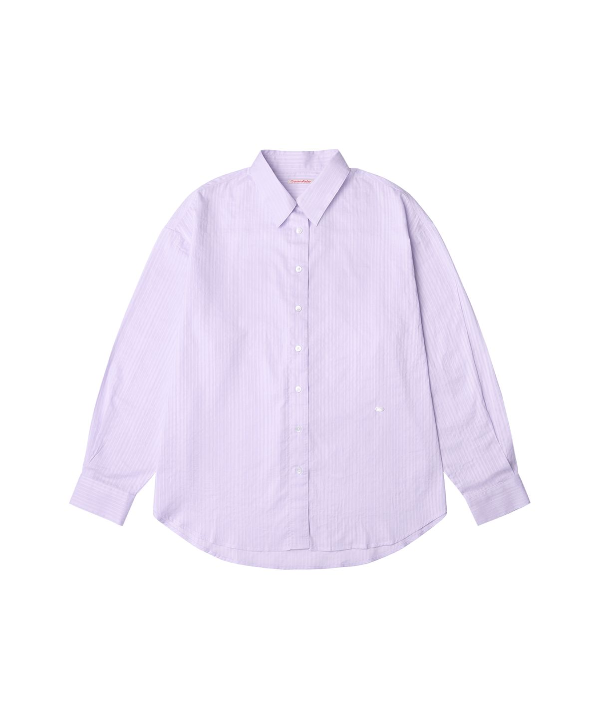 반원 아틀리에(VANONE ATELIER) A3479 시스루 스트라이프 셔츠_Purple