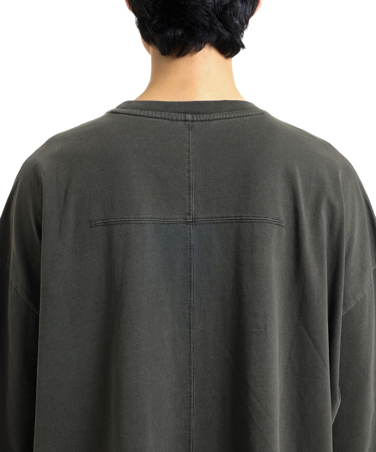 본바트(VONVAT) Signature Incision Coccoon Short Sleeve (Dying Charcoal)
