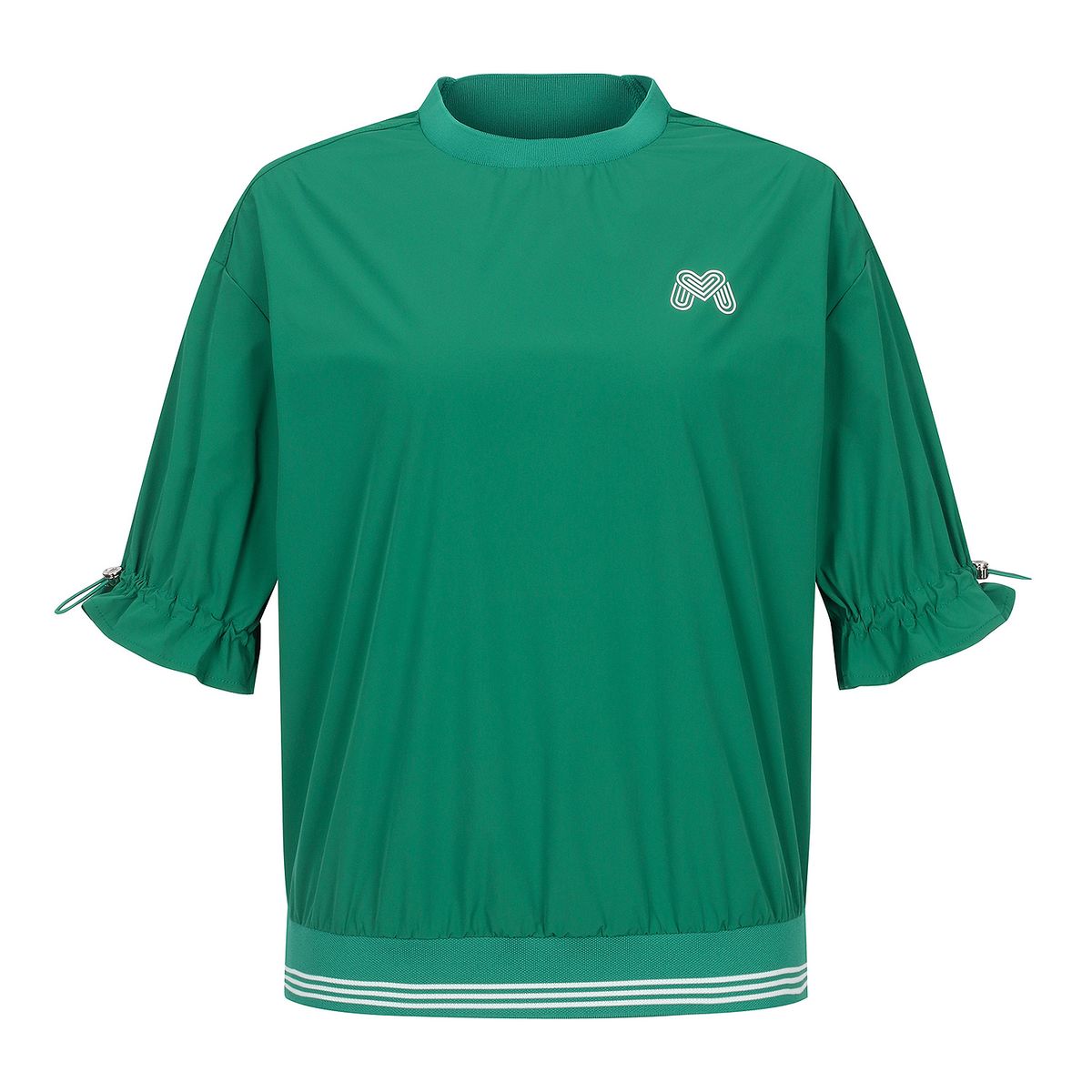 마틴골프(MARTINE GOLF) Puff Sleeve Round Neck Shirts_Green