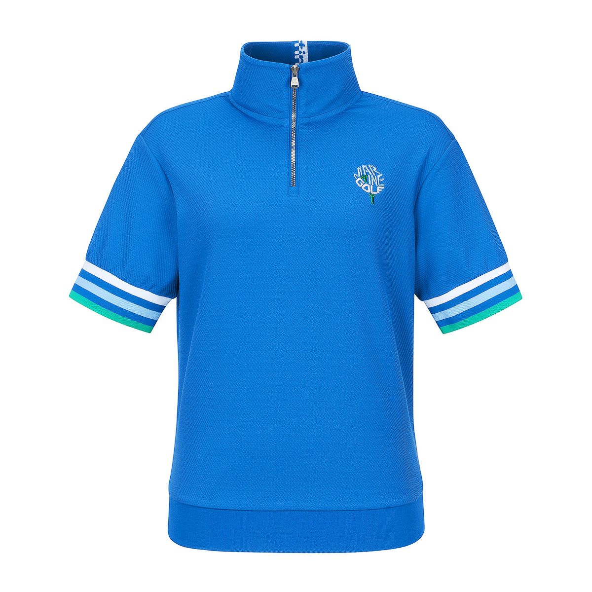 마틴골프(MARTINE GOLF) Half Zip-up Color Matching T-Shirts_Blue