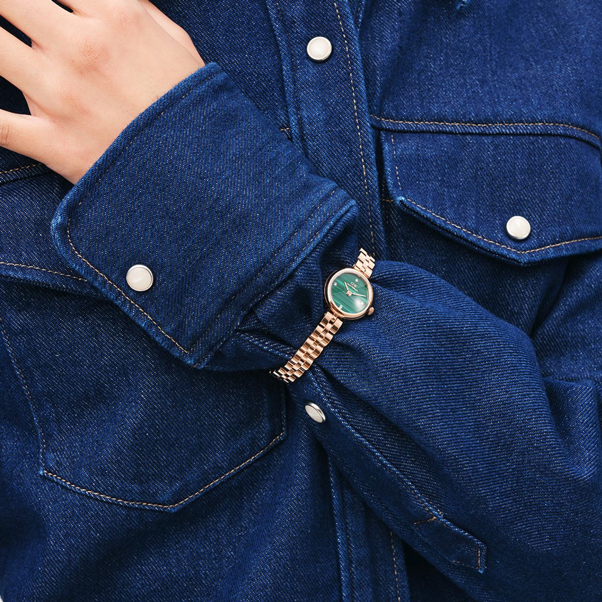 다니엘 웰링턴(DANIEL WELLINGTON) ELAN LUMINE MALACHITE 천연 말라카이트 그린 손목시계