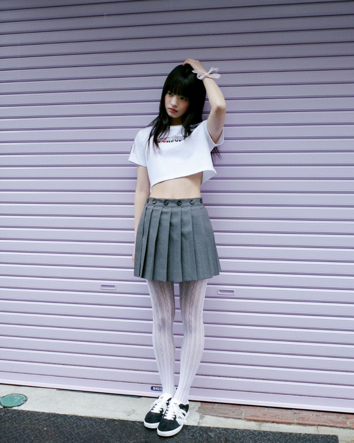 로액슈얼(LO AXUAL) HARMONY CROP T-SHIRTS_WHITE
