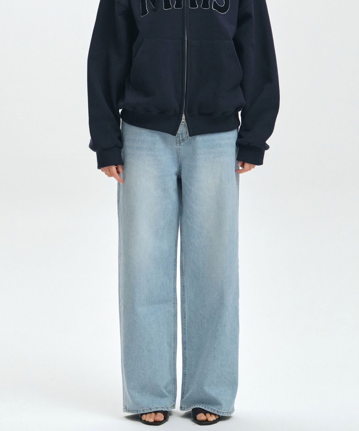 마이스(MAIS) LONG WIDE DENIM PANTS / LIGHT BLUE