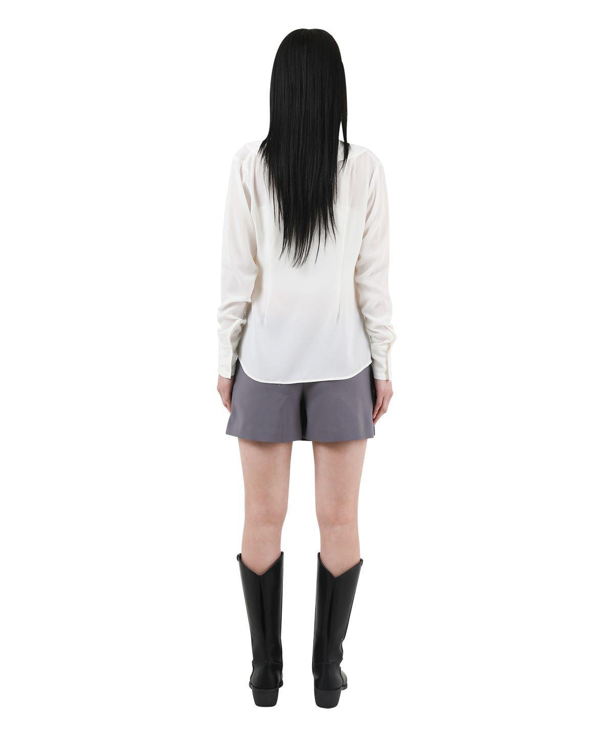 카타르시스(KATHARSIS) 플레어 랩 블라우스 아이보리 ONE SIZE