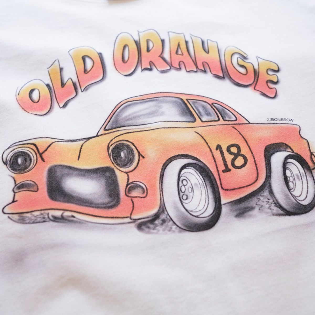 본로우(BONRROW) Crop Old Orange Tee_Wh