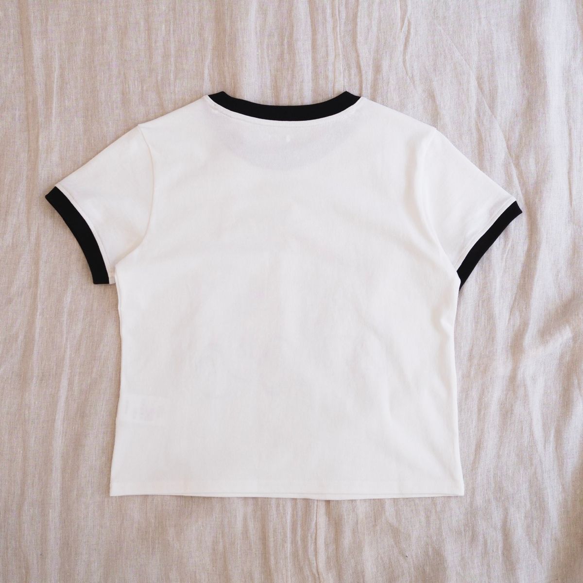 본로우(BONRROW) Crop Pink Road Tee_Wh