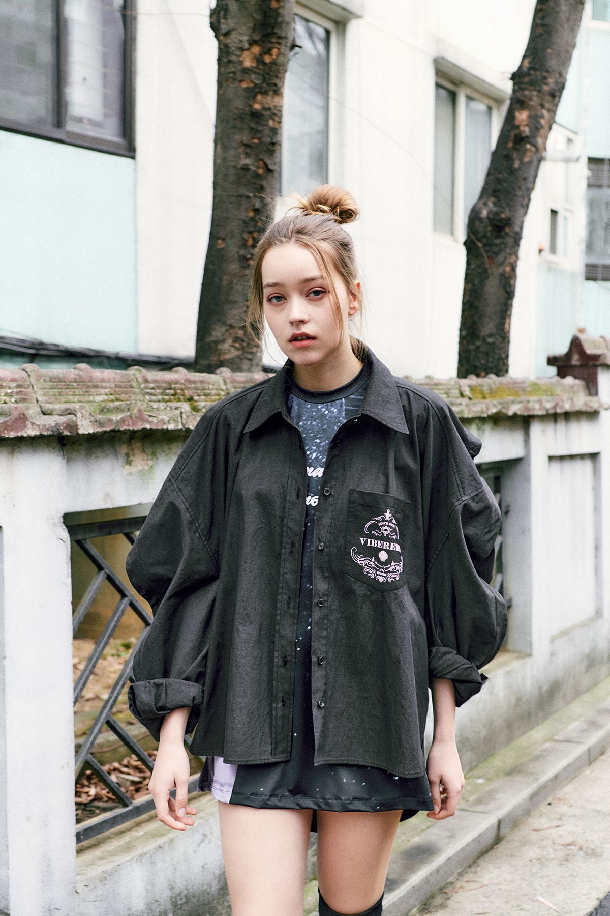 바이브린(VIBEREEN) 베로니카 셔츠 _ 빈티지 블랙